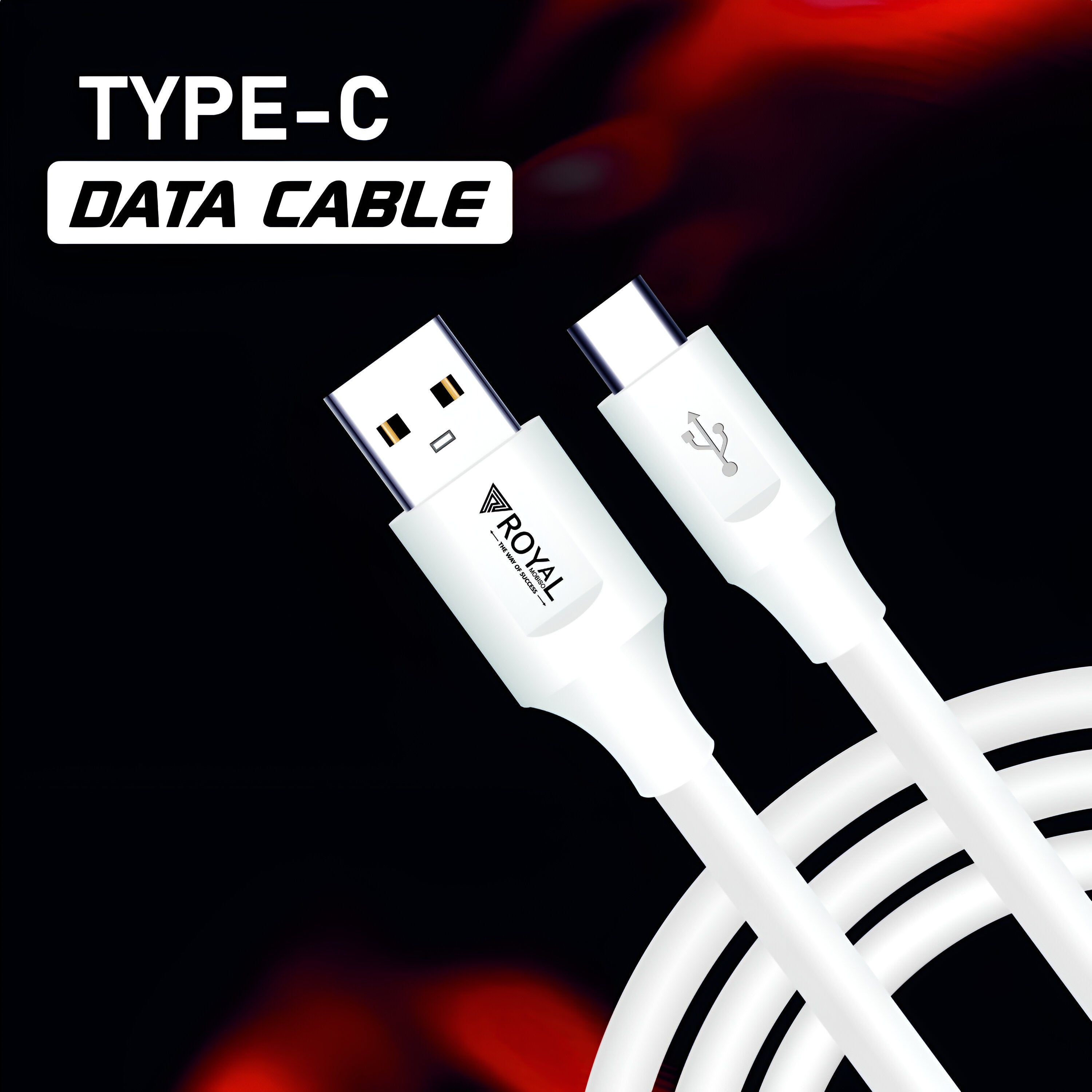 Royal Mobisol 120W Turbo Charging Cable | 6mm Ultra-Durable | 1M Length | Sync & Charge | High-Quality TPE