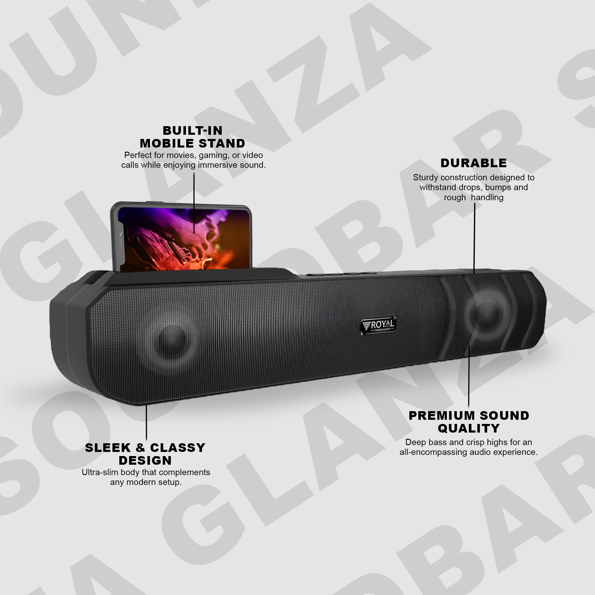 Royal Mobisol Glanza Wireless Portable Soundbar