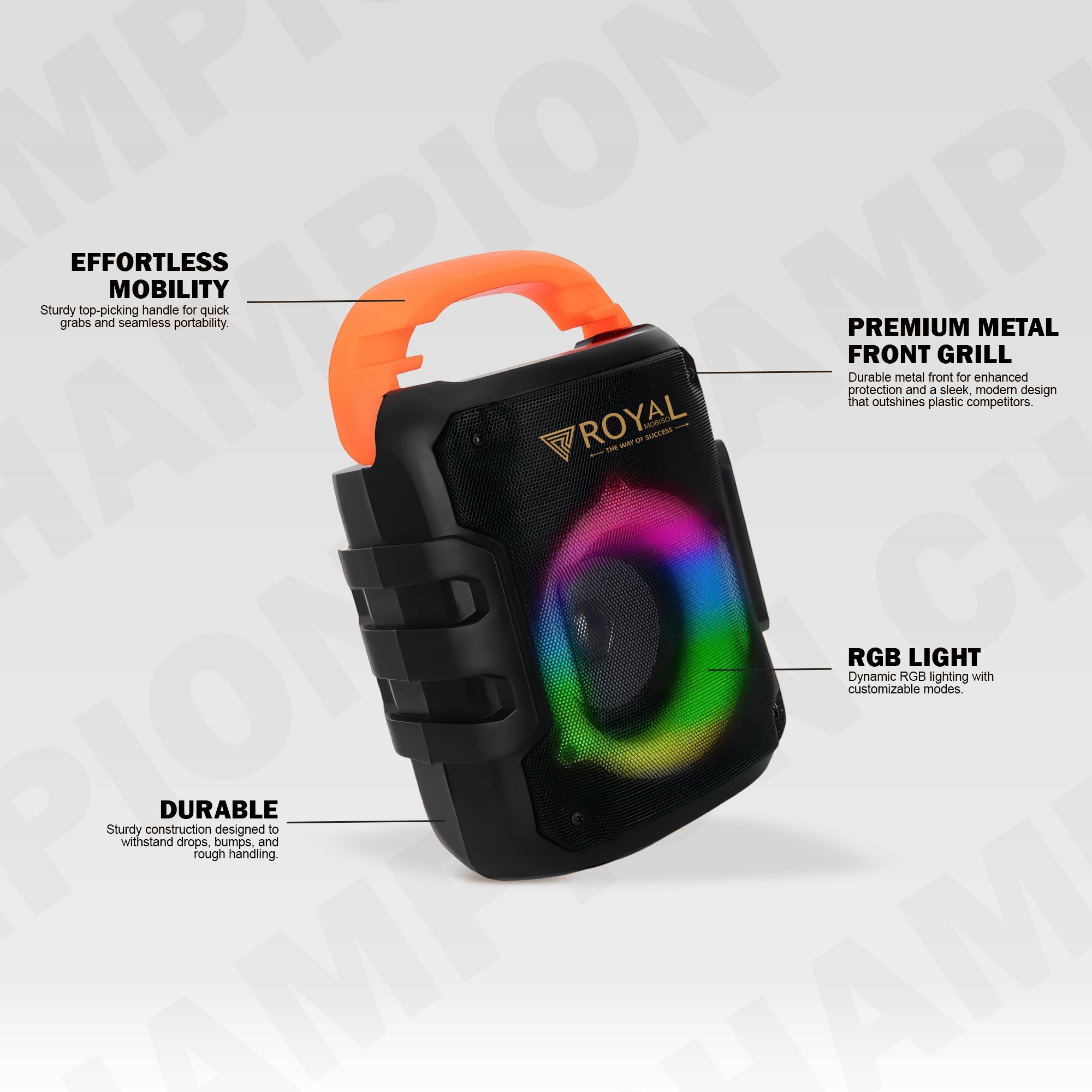 Royal Mobisol Champion Karaoke Speaker with Mic