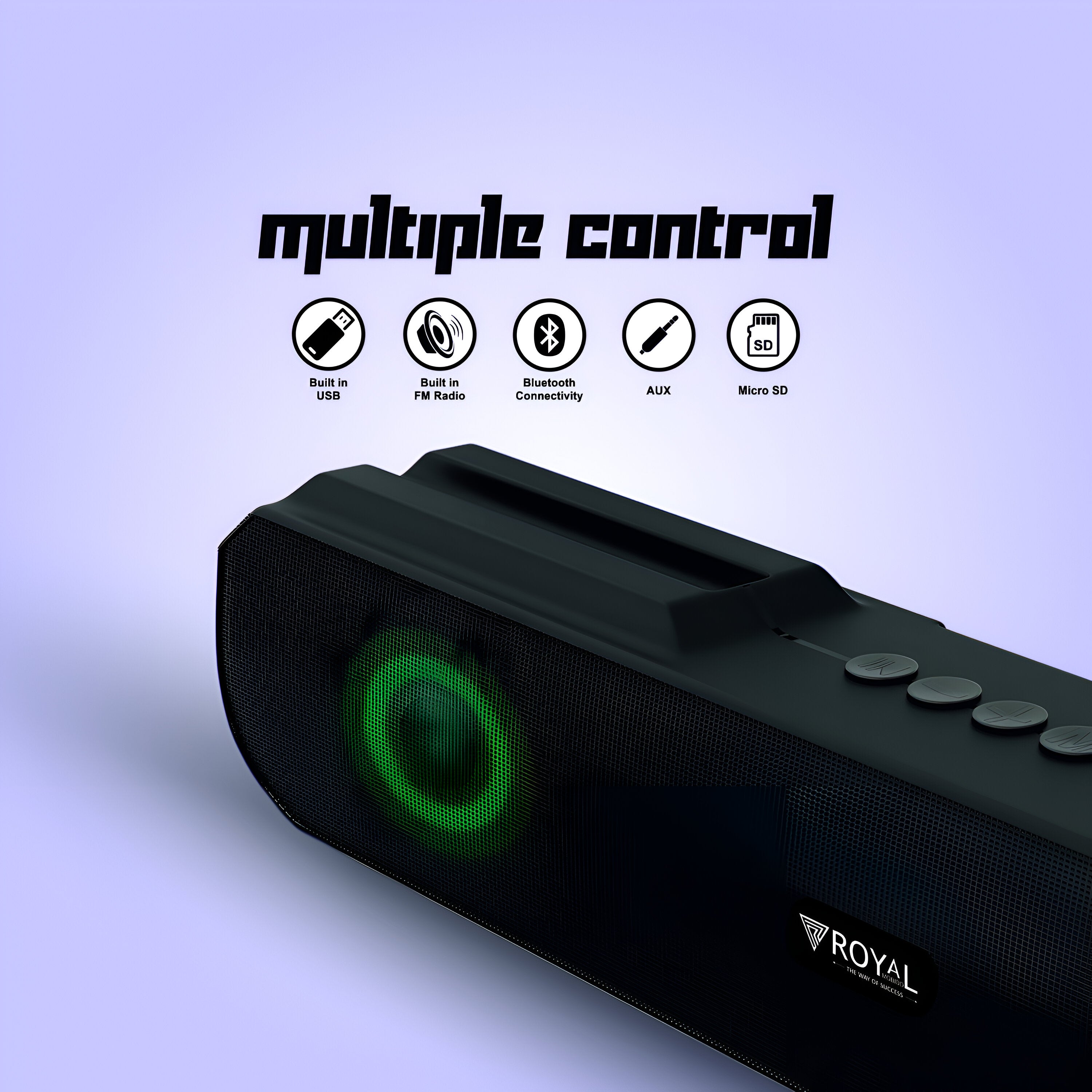 Wireless Portable Soundbar with 6-Hour Playback, Portable Speaker