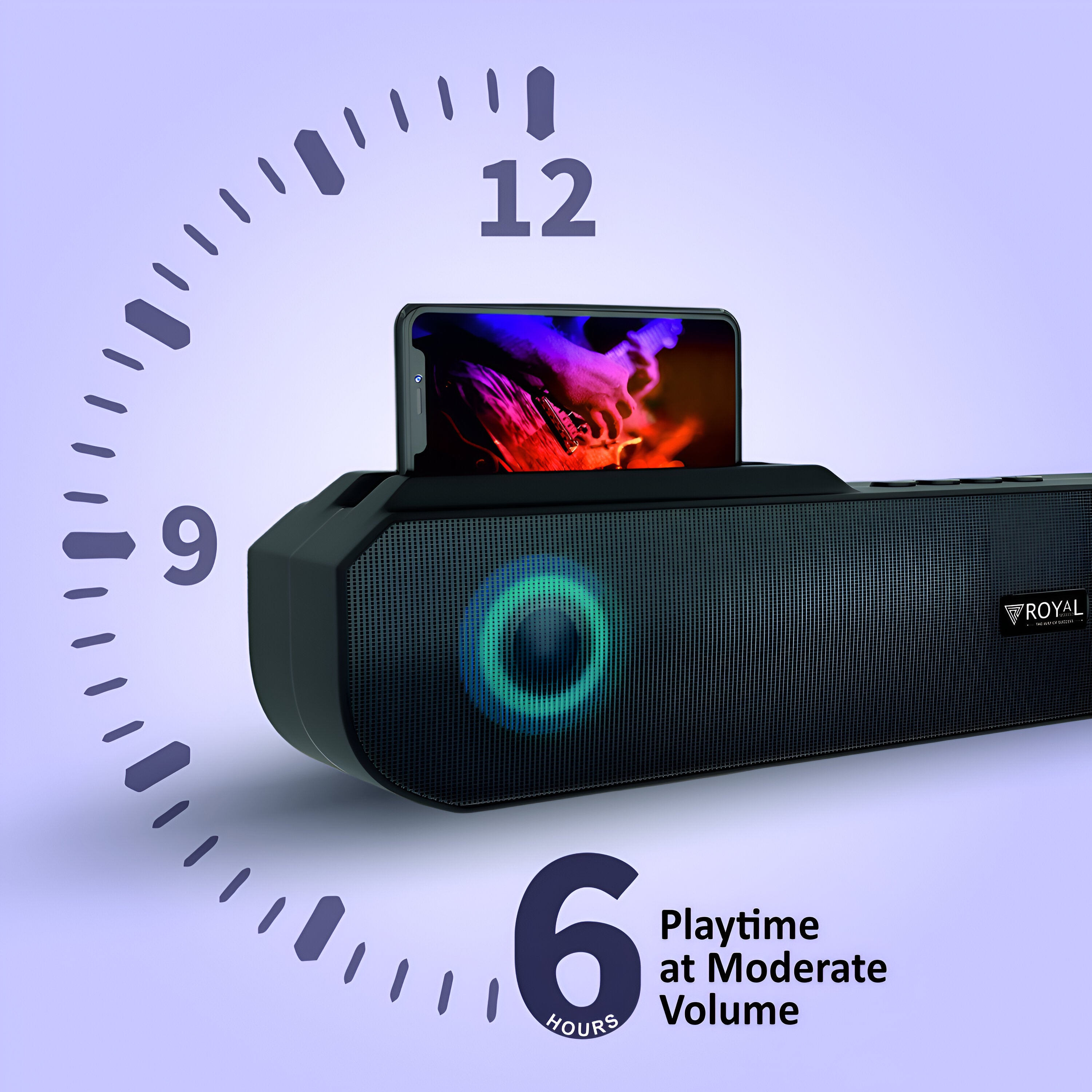 Wireless Portable Soundbar with 6-Hour Playback, Portable Speaker
