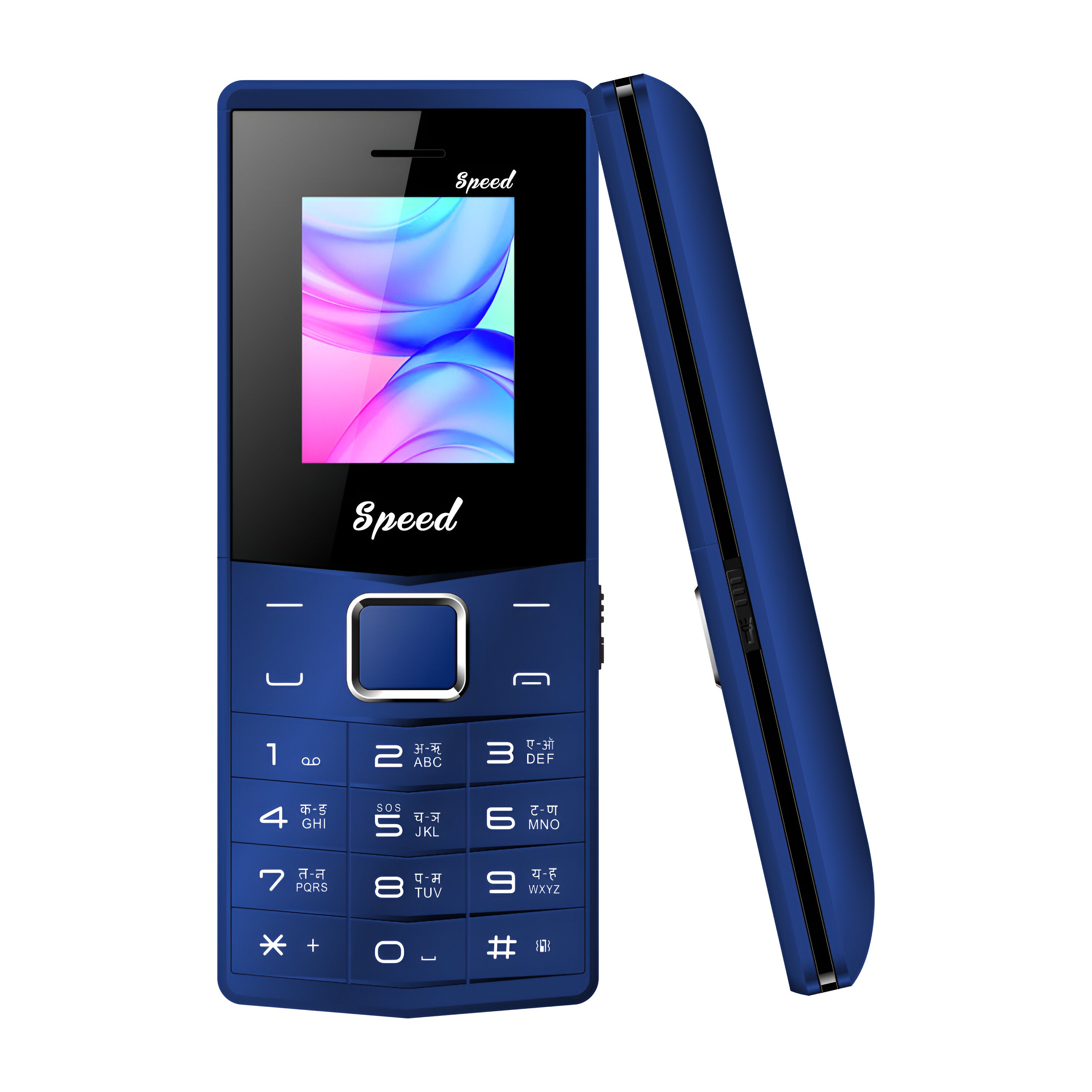 Keypad Mobile | Royal Mobisol Speed Blue: Up to16GB Expendable Storage | 1050mAh Battery | Wireless FM Radio | Dual 4G SIM | Digital Camera