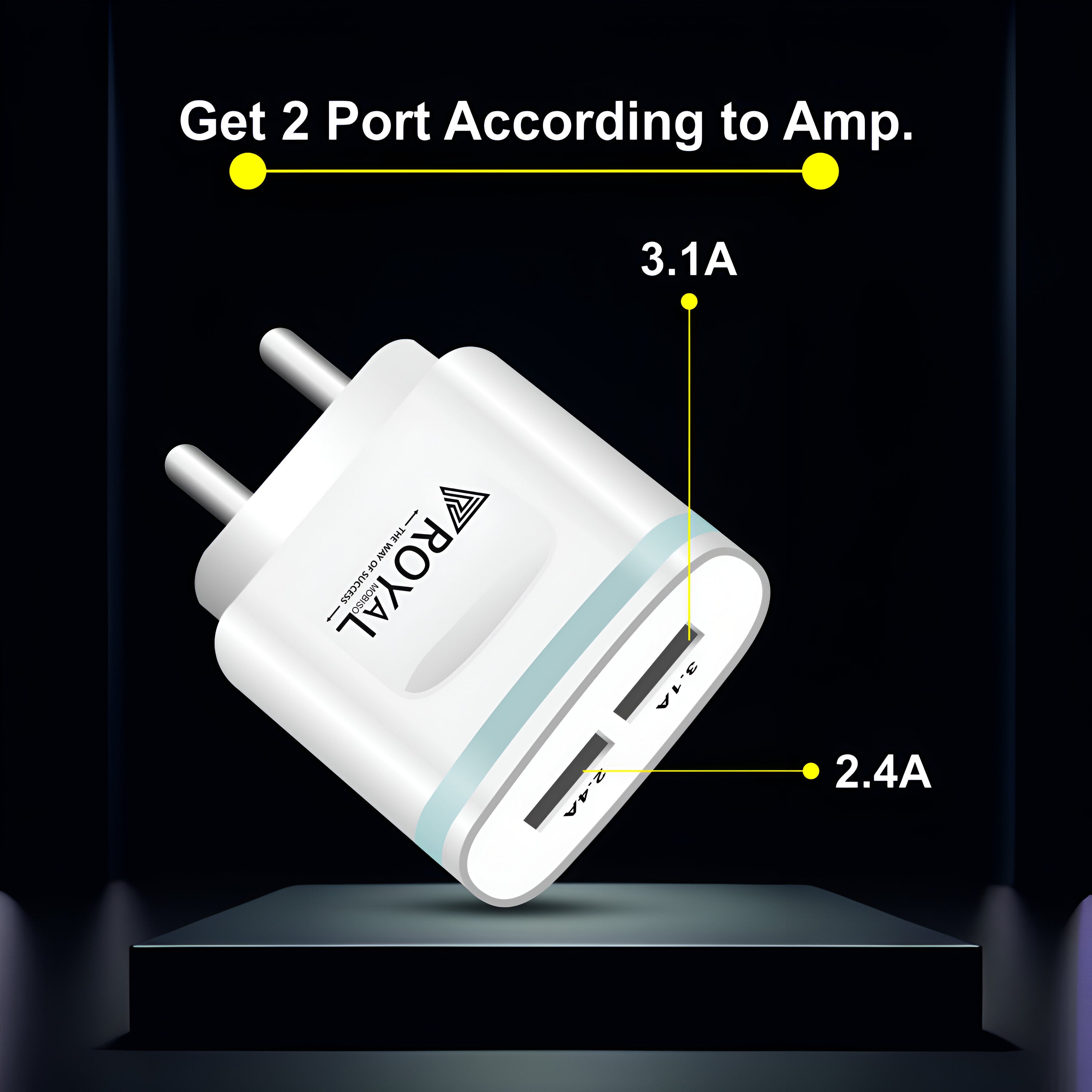 3.1A & 2.4A Dual USB Charger (Android & Keypad Phones)