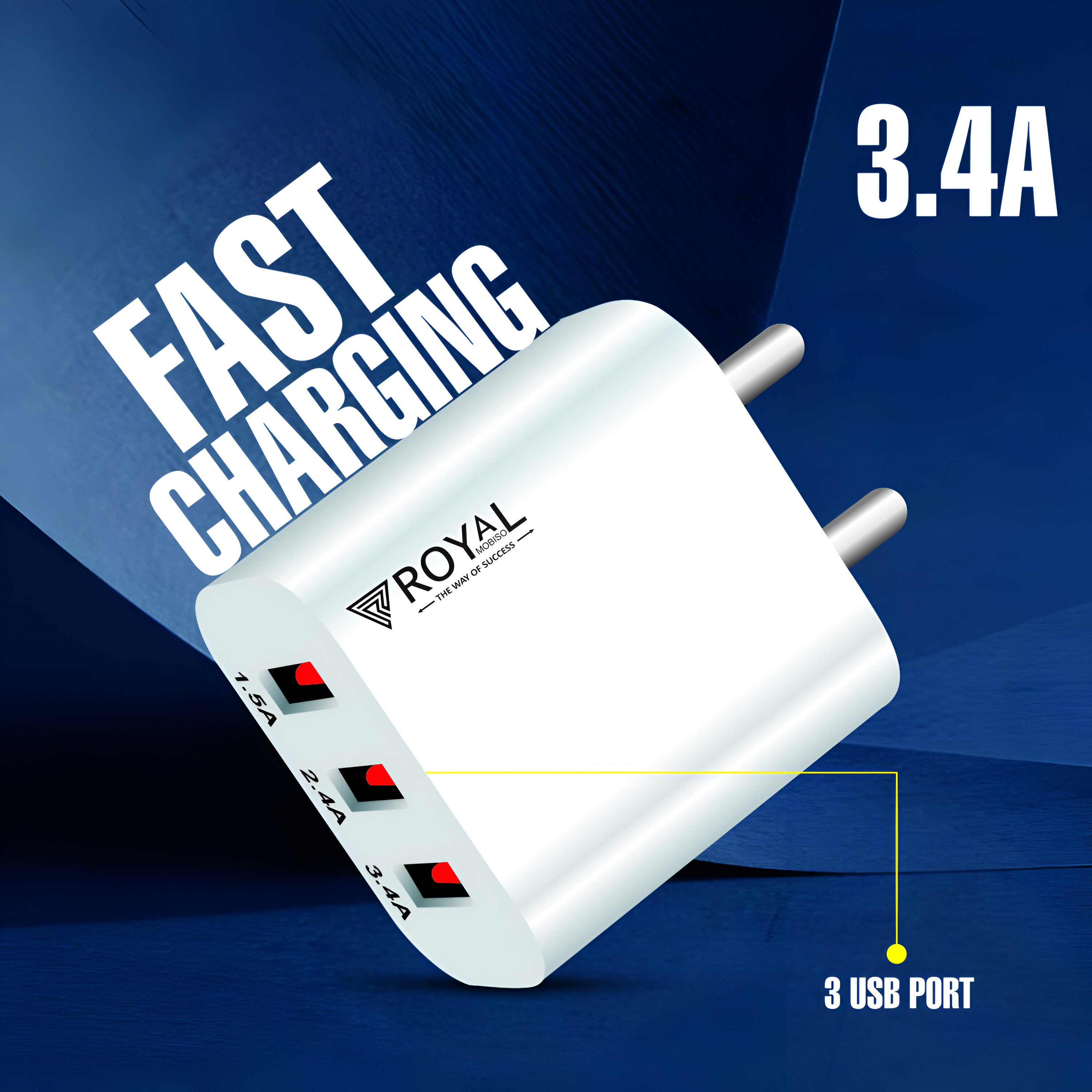 3.4A Triple USB Charger (Android & Keypad Phones)