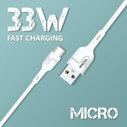 Royal Mobisol 33-Watt Micro USB Data Cable - 1 Meter, Fast Charging & High-Speed Sync