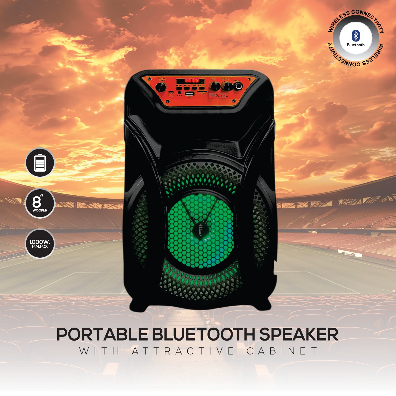 Royal Mobisol Fire Portable Party Bluetooth Speaker