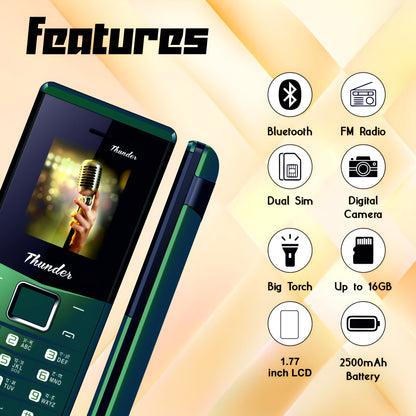 Keypad Mobile 4g | Royal Mobisol Thunder: Sleek Dual 4G SIM Keypad Mobile | 3-Day Battery Life & Wireless FM Recording