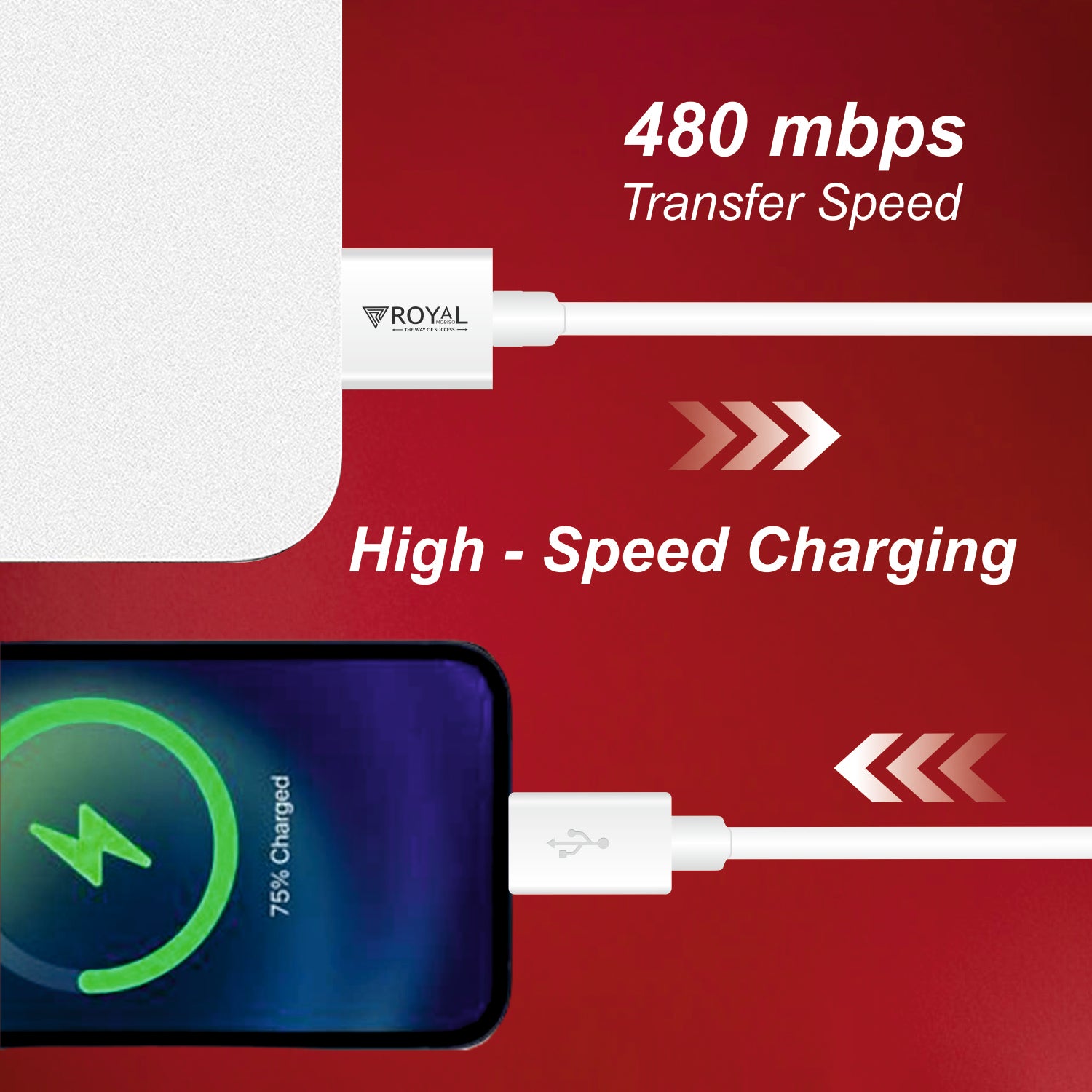 1-Meter Fast Charging Type-C Data Cable for High-Speed Data Transfer