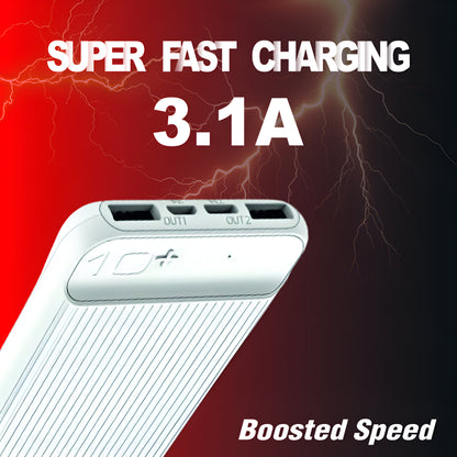 Pocket Power Bank | Royal Mobisol RYL-POB-02: Lightweight Pocket-Sized Powerbank | Superfast Charging - 12000mAh