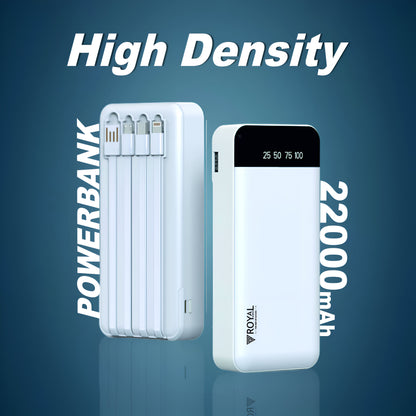 High Capacity Power Bank | Royal Mobisol RYL-POB-03: High-Capacity 22000mAh Power Bank | with Auto Cut-off Feature