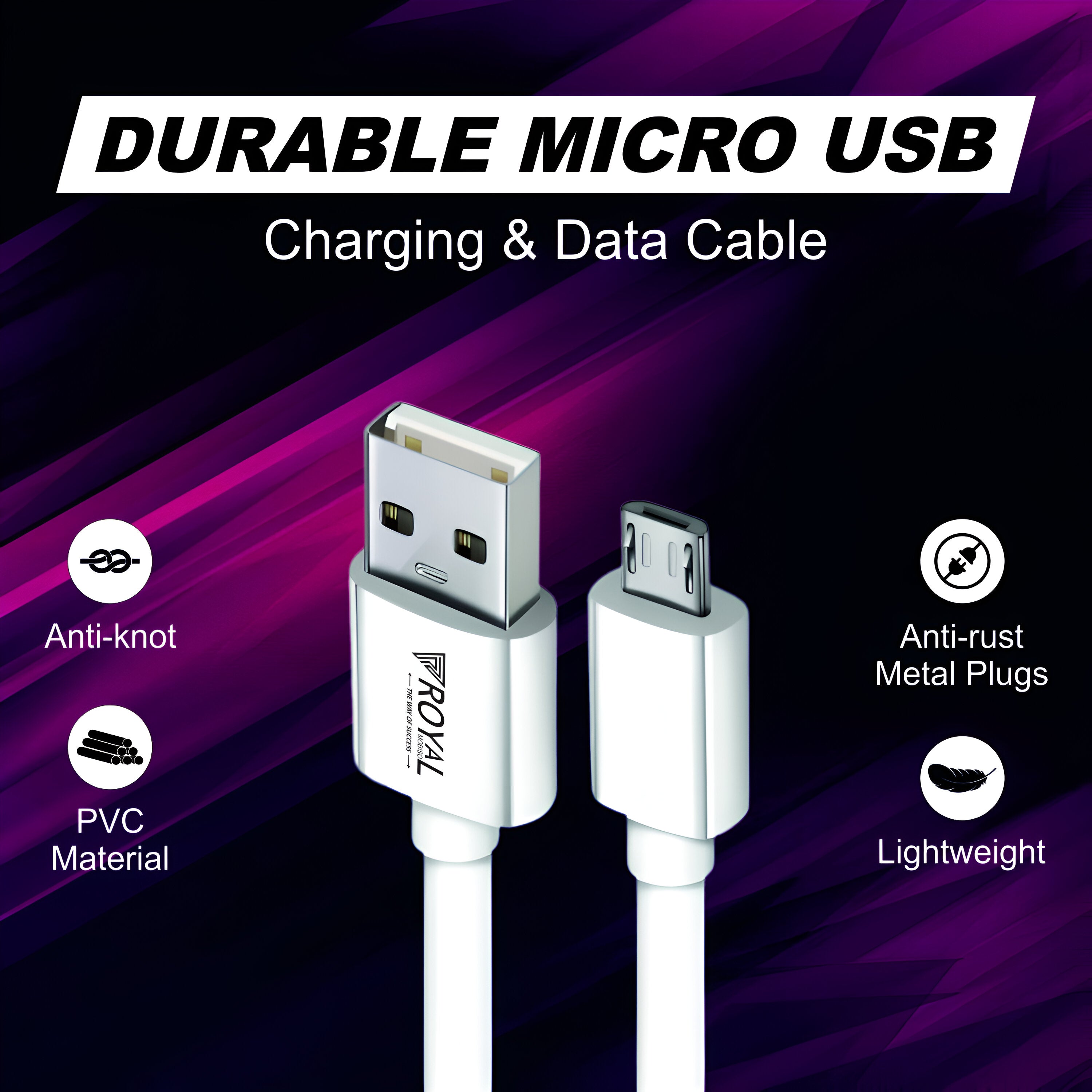 2.4A USB to Micro Data Cable for High-Speed Charging and Data Cable