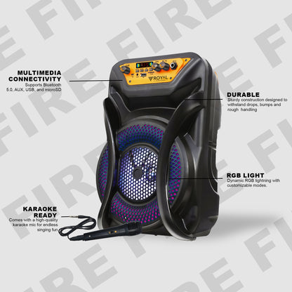 Royal Mobisol Fire Portable Party Bluetooth Speaker