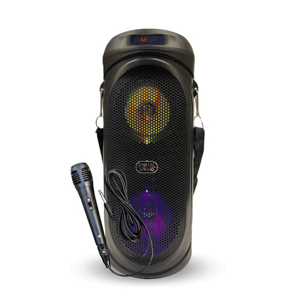 Royal Mobisol Party Speaker with Dynamic Bass, RGB Lights, Karaoke Mic, Bluetooth & Multi-Device Compatibility