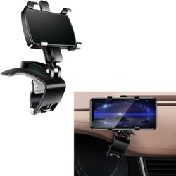 Universal 360° Rotating Car Dashboard & Rearview Mirror Phone Holder | Adjustable Clip Mount | Foldable Mobile Stand | One-Hand Operation - Image 2