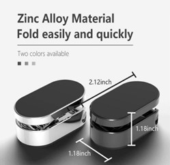 Foldable Magnetic Car Phone Holder | Zinc Alloy Dashboard Mobile Mount | Strong Magnetic Phone Stand | One-Hand Operation | Universal Smartphone Holder - Image 2