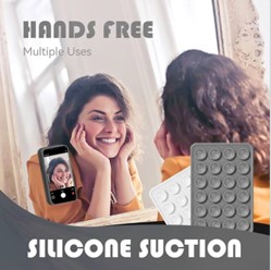 Reusable Silicone Suction Phone Mount Pad | Universal Sticky Phone Holder | Hands-Free Selfie & Video Recording Mount | Washable Nano Suction Pad - Image 2