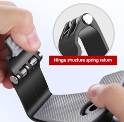 Universal 360° Rotating Car Dashboard & Rearview Mirror Phone Holder | Adjustable Clip Mount | Foldable Mobile Stand | One-Hand Operation - Image 3