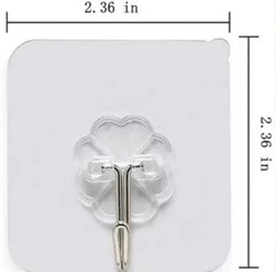 Transparent Heavy Duty Self-Adhesive Wall Hook | Waterproof PVC Adhesive Hook | Stainless Steel Utility Hanger | No-Drill Multipurpose Wall Hook - Image 4