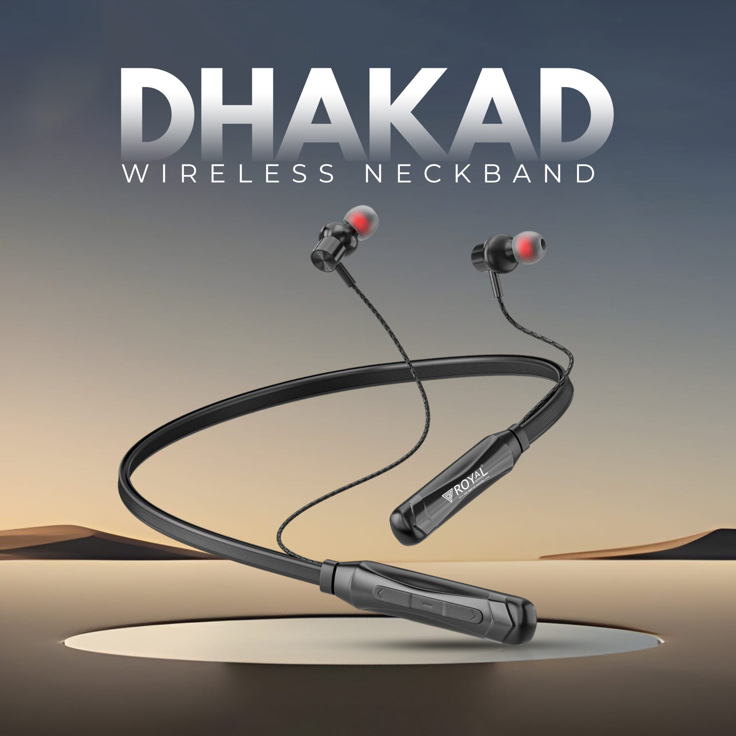 Royal Dhakad Wireless Bluetooth Neckband Earphones | Bluetooth 5.3 | Up to 68 Hours Playtime | Magnetic Earbuds | ENC Noise Cancellation | Lightweight Neckband Headset - Image 3