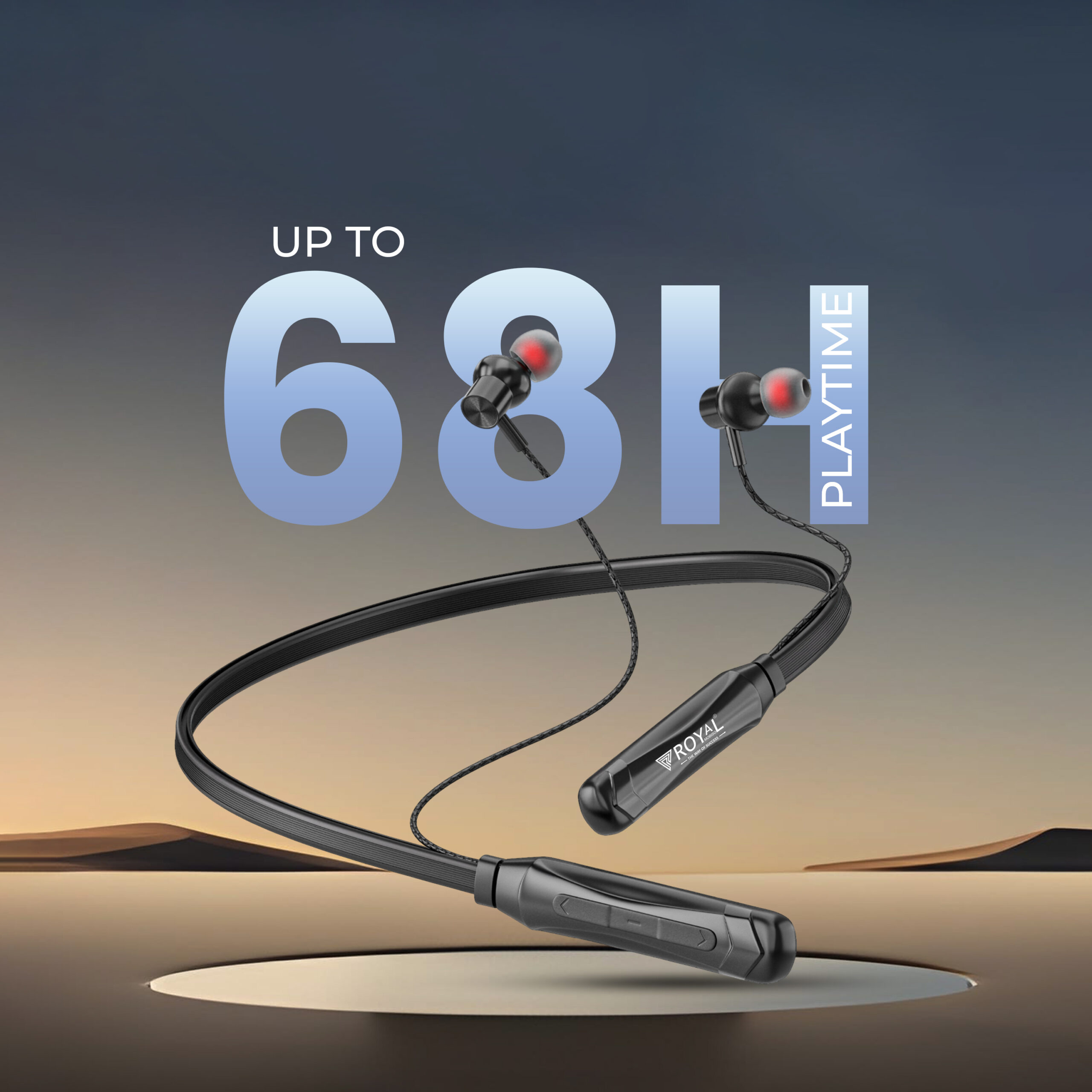Royal Dhakad Wireless Bluetooth 5.3 Neckband Earphones | Up to 68 Hours Playtime | Magnetic Earbuds | ENC Noise Cancellation | HD Sound | Lightweight Bluetooth Headset - Image 6