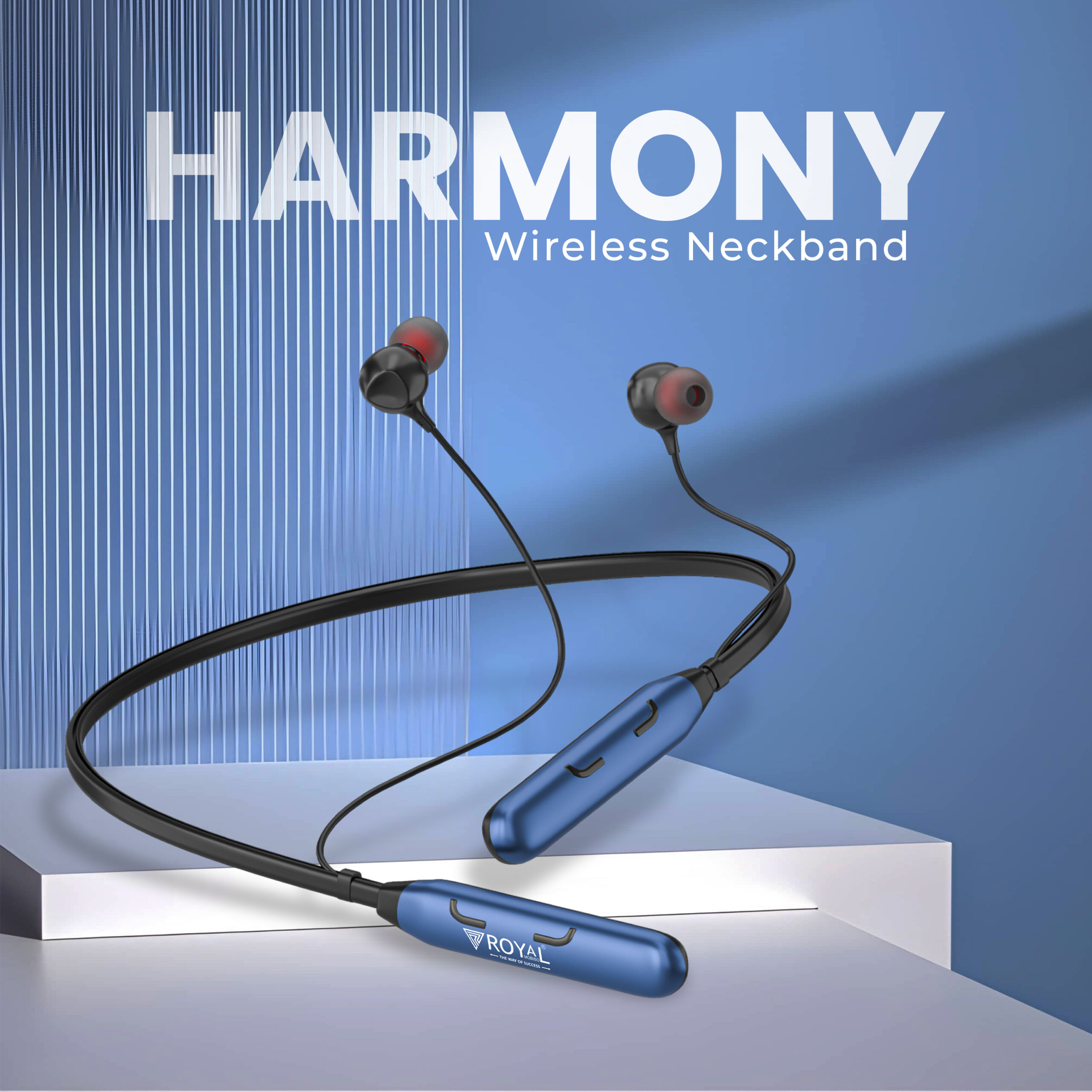 Royal Harmony Wireless Bluetooth Neckband Earphones | Bluetooth 5.3 | Up to 72 Hours Playtime | Magnetic Earbuds | Lightweight Neckband | Android & iOS Compatible - Image 5