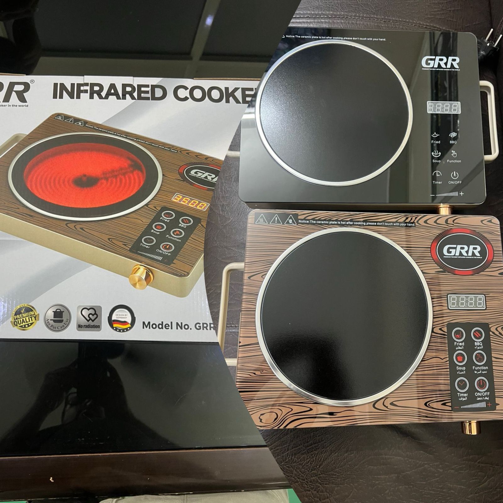GRR GRR-1913 Infrared Electric Cooker 3500W | Single Burner Ceramic Infrared Cooktop | Digital Touch Control | Multi-Function Hot Plate | No Radiation - Image 2