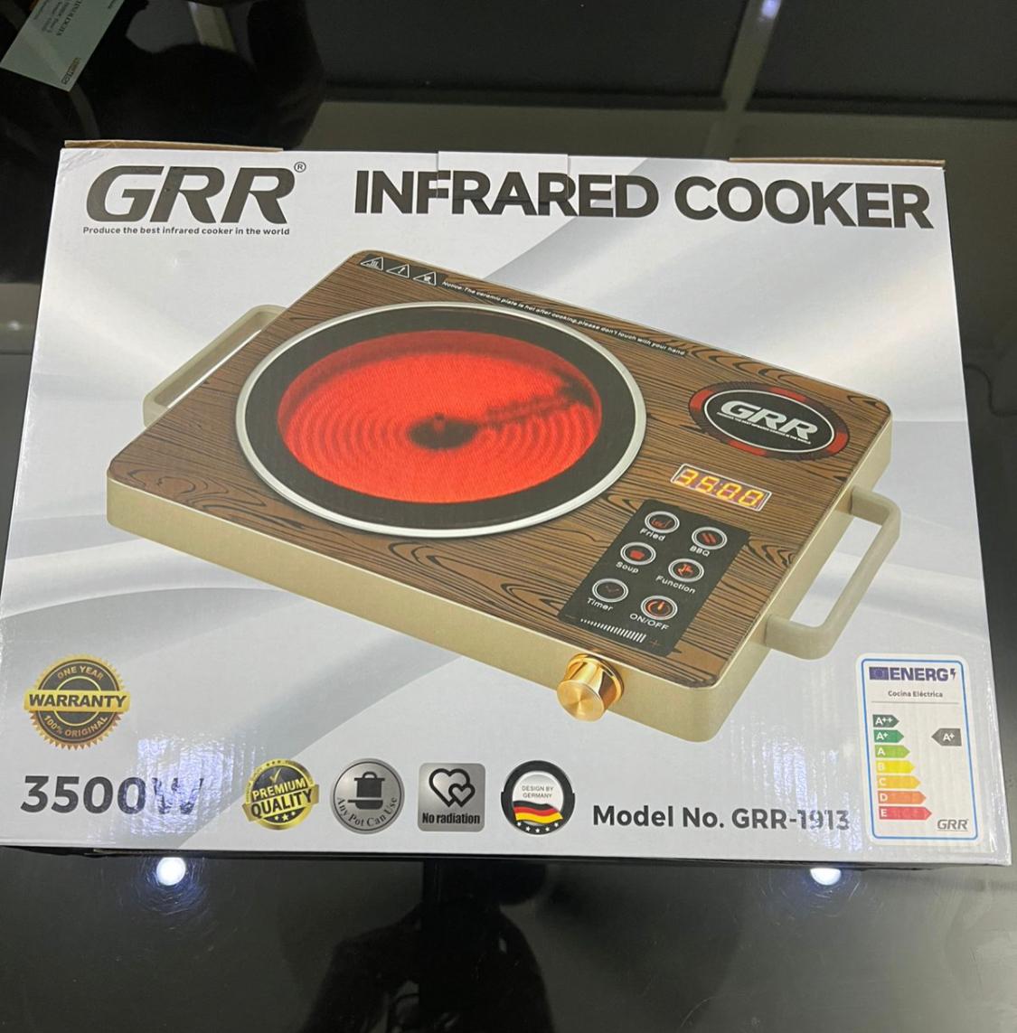 GRR GRR-1913 Infrared Electric Cooker 3500W | Single Burner Ceramic Infrared Cooktop | Digital Touch Control | Multi-Function Hot Plate | No Radiation - Image 3